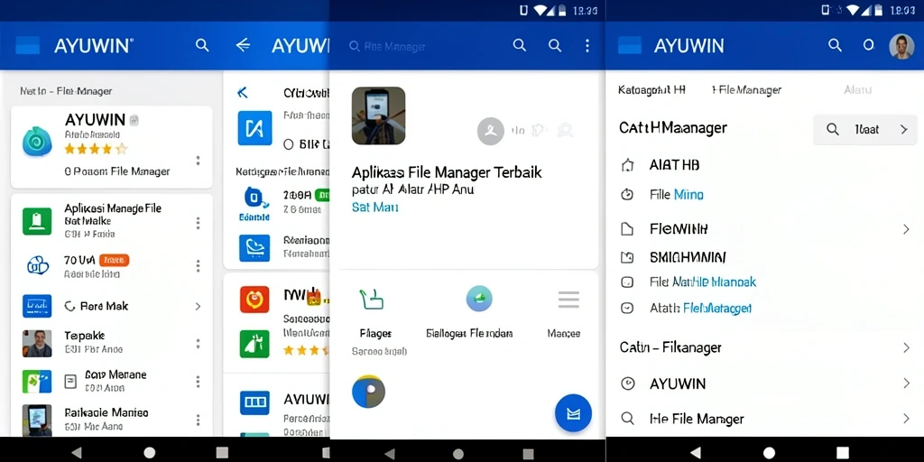 Antarmuka AYUWIN yang sederhana dan fungsional untuk mengelola file.