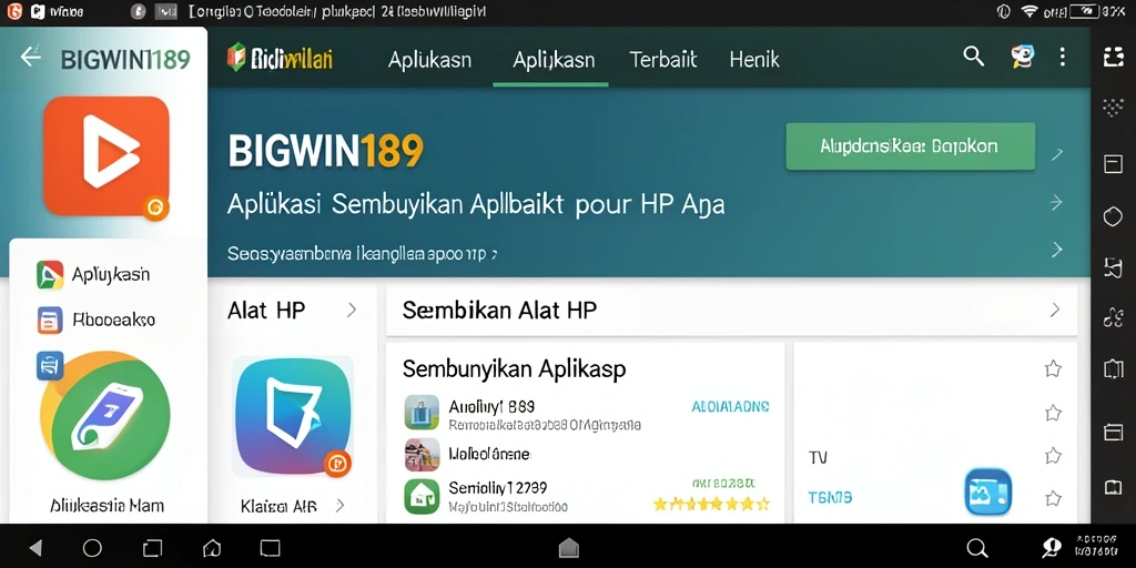 Tampilan antarmuka utama BIGWIN189 yang intuitif dan modern.