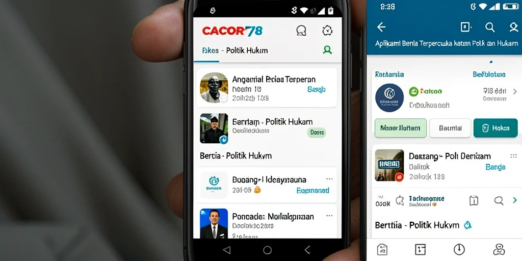 Antarmuka menarik dan informatif dari CACOR78 untuk berita politik.