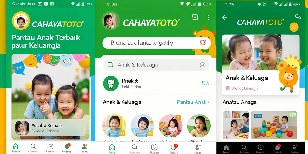 Antarmuka CAHAYATOTO yang intuitif dan fungsional untuk pantau anak.