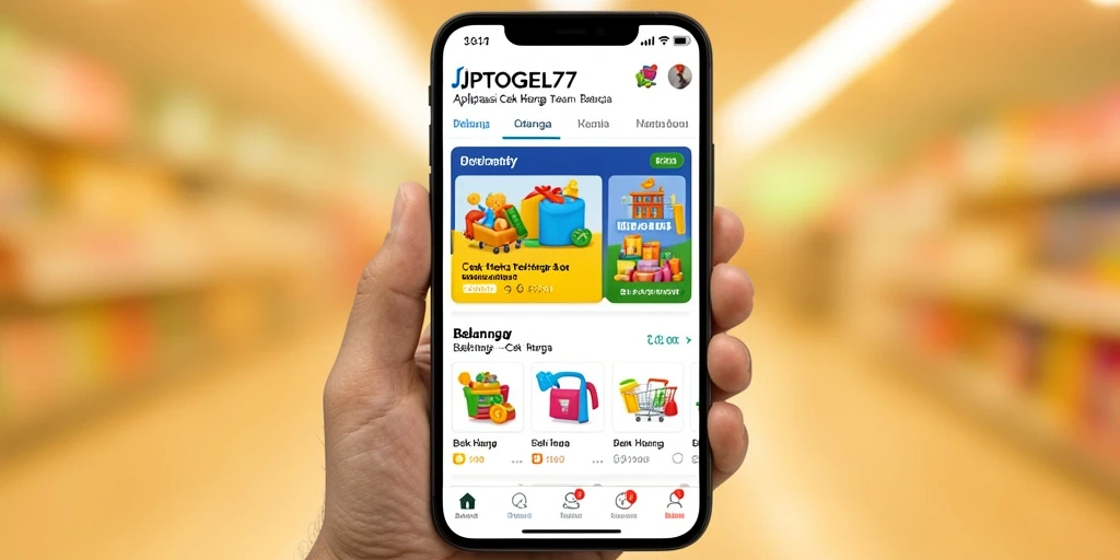 Tampilan antarmuka aplikasi JPTOGEL77 untuk Cek Harga.