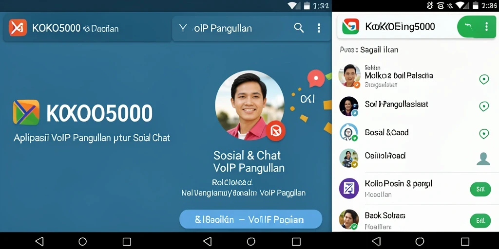 Antarmuka KOKO5000 dengan fungsi panggilan VoIP yang menarik.