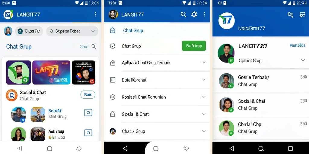 Tampilan antarmuka LANGIT77 yang memukau untuk chat grup.