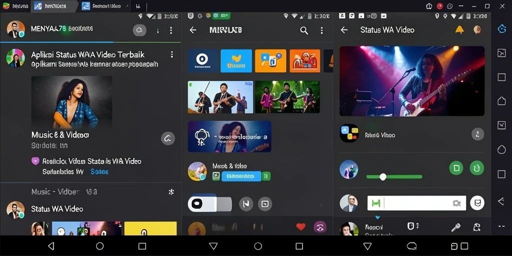 Antarmuka aplikasi MENYALA78 menampilkan banyak pilihan video musik yang menarik.