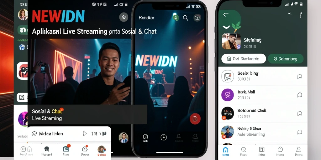 Tampilan antarmuka Live Streaming <strong>NEWIDN</strong> yang sederhana dan menarik.