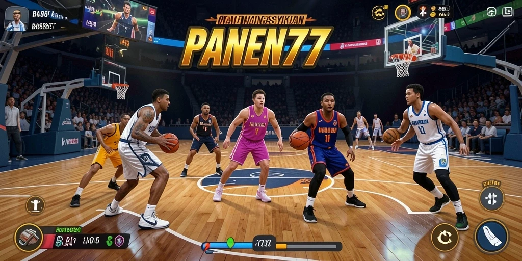 Tampilan antarmuka permainan Basket yang menarik dan interaktif.