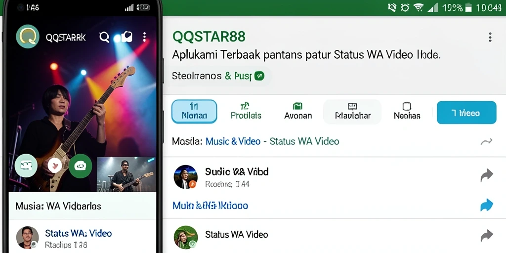 Tampilan antarmuka QQSTAR88 yang user-friendly untuk Status WA Video.
